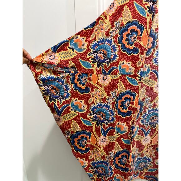 NEW Anthropologie Andersen & Lauth Red Astrid Kimono Bohemian Style Sz O/S - Picture 5 of 11